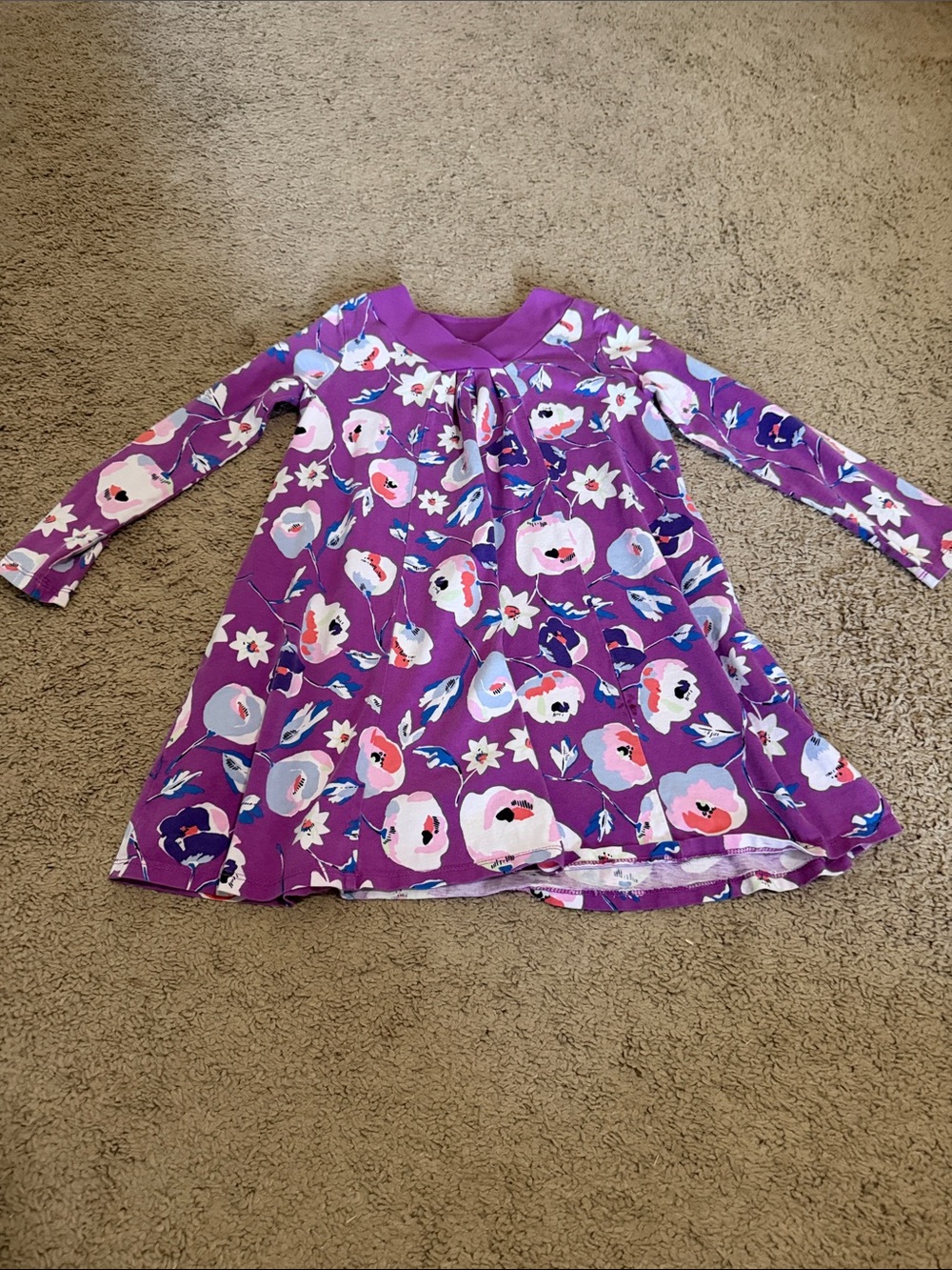 Purple Floral tunic top, Tea brand
